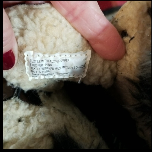 Merona black suede furr cuffed hiking booties - Picture 7 of 7